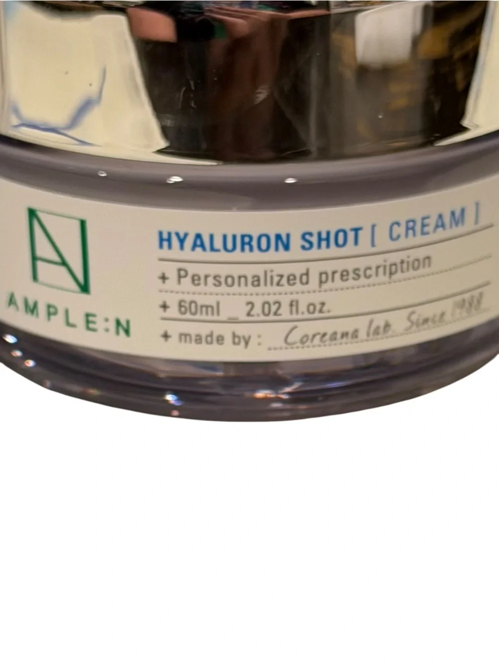 Coreana AMPLE:N Hyaluron Shot‎ Cream 60ml Anti Aging Moisture Elastic Hydration